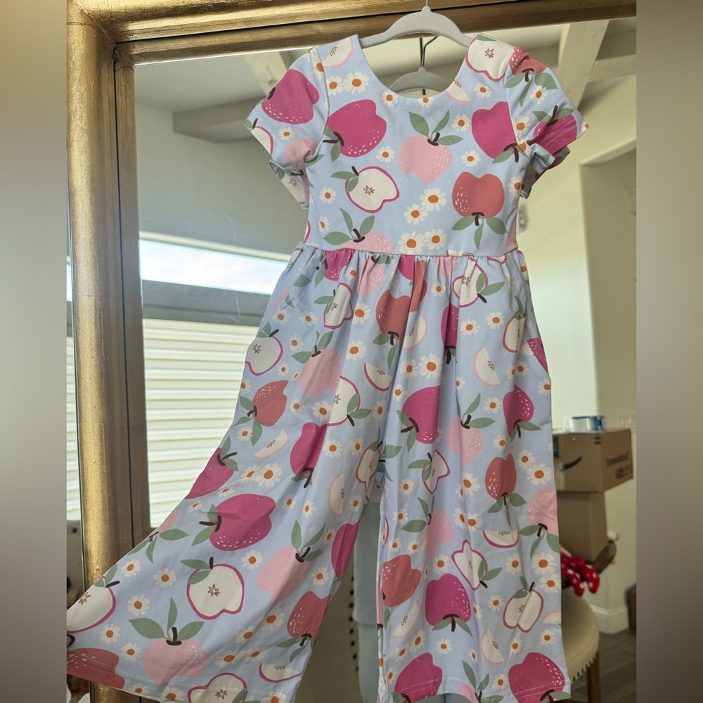 Floral and Fruit Print Dress for Toddlers